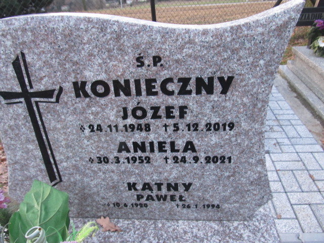 Józef Konieczny 1948 Wyry - Grobonet - Wyszukiwarka osób pochowanych